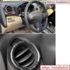 For Toyota RAV4 2006-2011 2012 Black Wood Grain Dash AC L&R Air Outlet Vent Trim