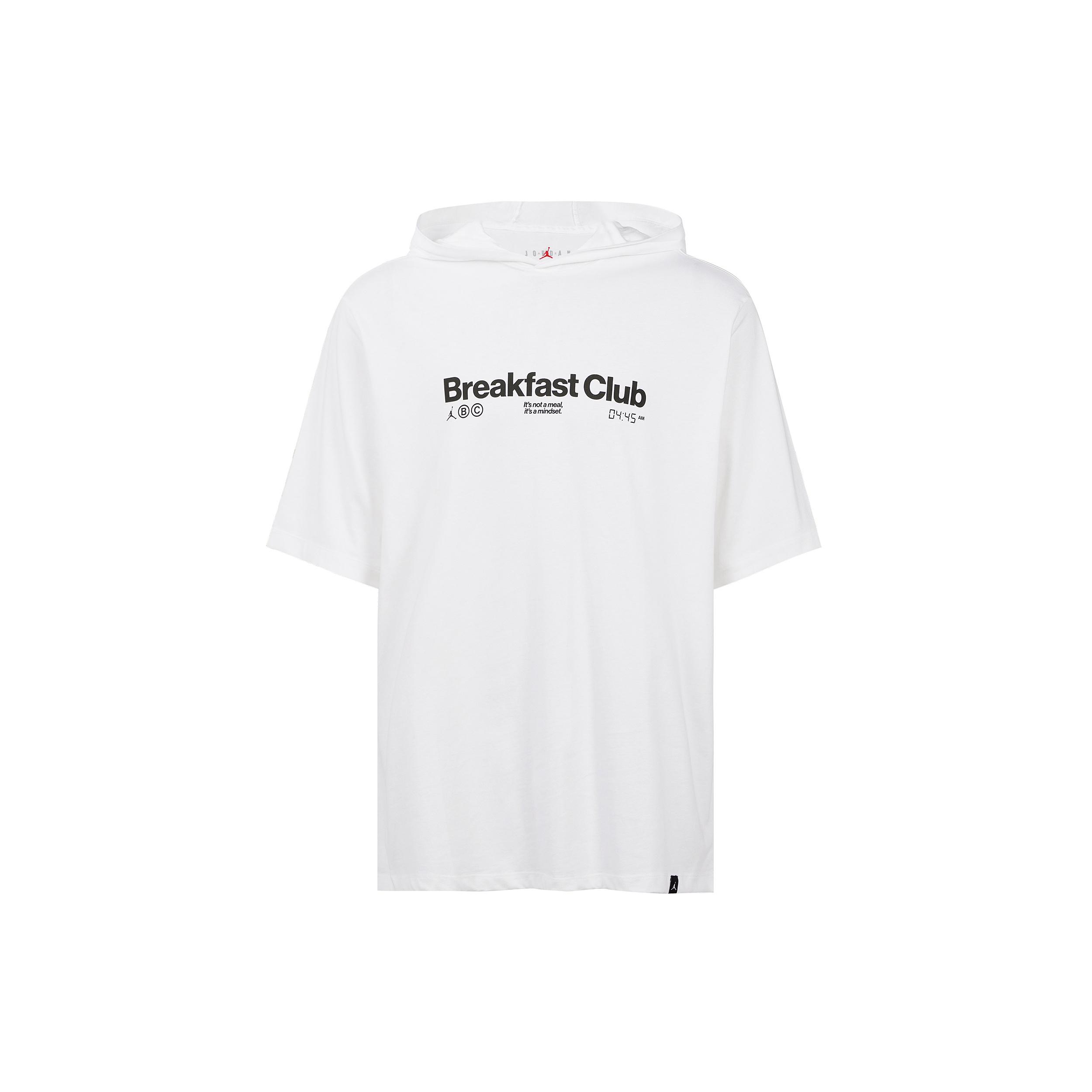 Men s Nike Alphabet Printing Hooded Pullover Short Sleeve White T-Shirt DQ7383-100 XL
