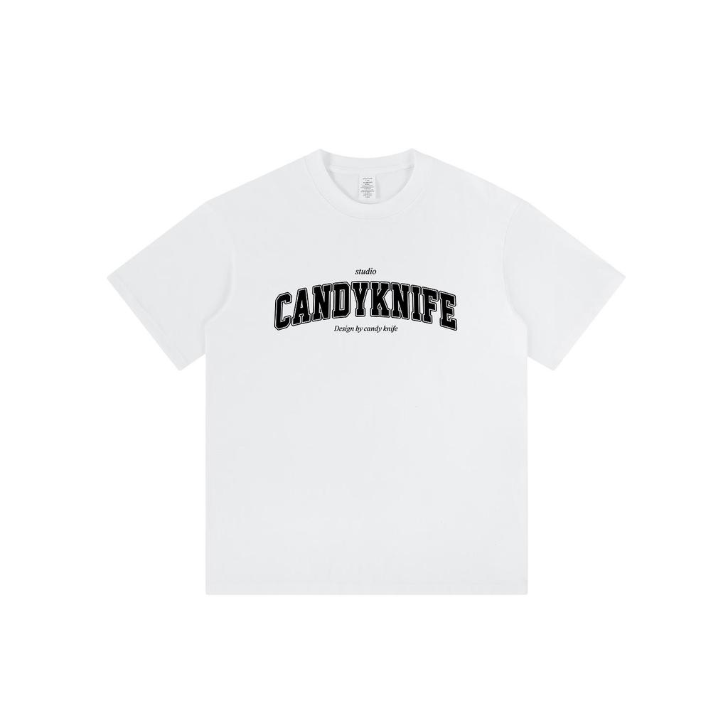 Niche Minimalist Retro Men's Cotton Letter Print T-Shirt - Summer Trendy Loose Fit