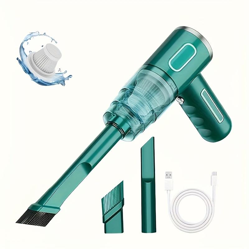 

USB Mini Vacuum Cleaner, Powerful Suction for Car/Home/Office. Portable & Wireless with Multiple Attachments. Fast USB Charging. зелёный