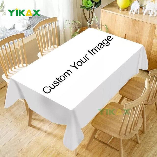 Eid Mubarak Restaurant Decoration Tablecloth Ramadan Decoration Tapestry Flower Islamic Art Rectangular Waterproof Tablecloth