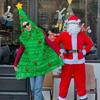 1pcs Christmas Tree Simulation Costumes for Adults & Kids, Fabric Santa Dress Up Christmas Performance Outfits