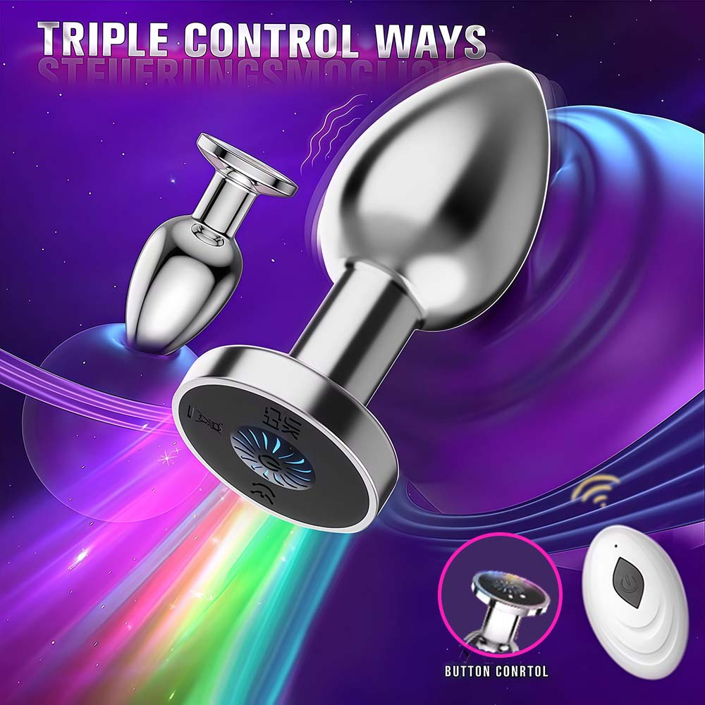 Wireless Control Metal Anal Vibrator for Women Butt Plug Men Prostate Massager Masturbator Clit Stimulator Sex Toys for Couple