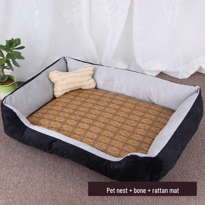 Warm Dog Bed: Cozy Spot for Small, Medium & Large Breeds - Pet Nest & Mat