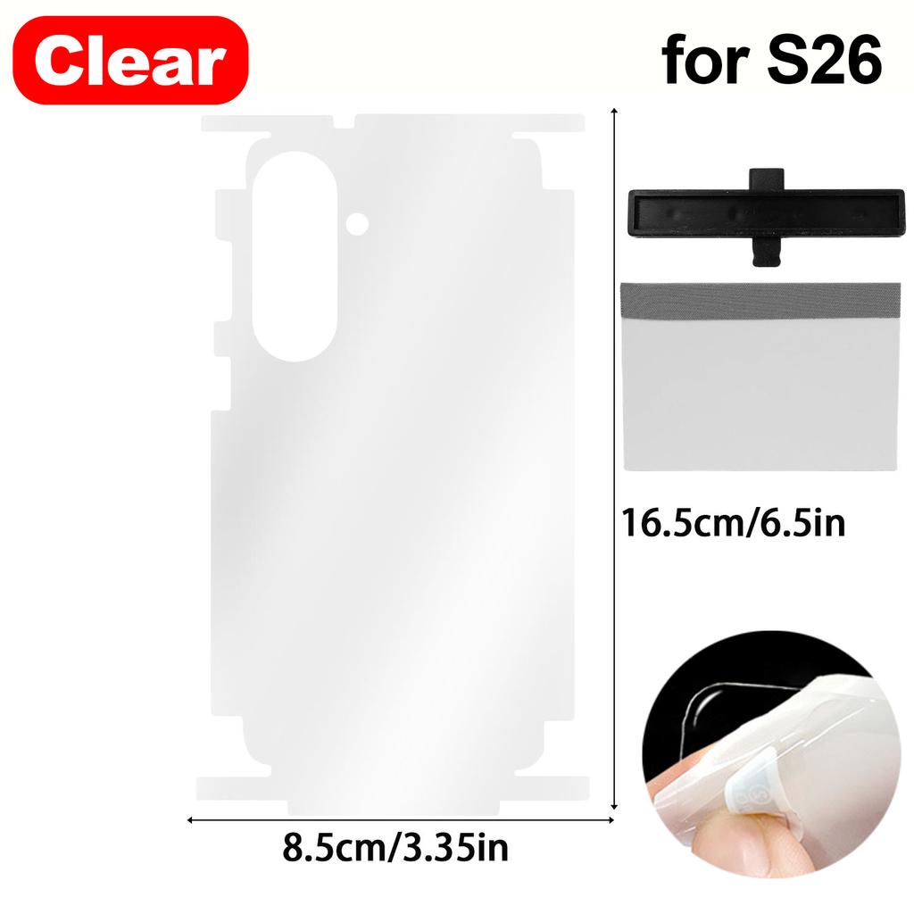 Full Coverage Back Screen Protectors Hydrogel Film with Side Frame Stickers for Samsung Galaxy S26 Plus Ultra S26+ S26U