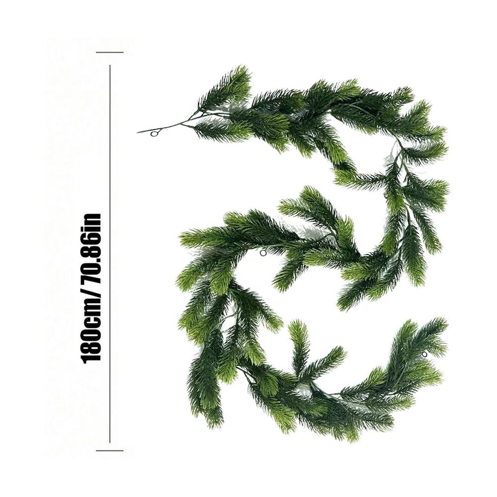 180cm Artificial Simulated Rattan Christmas Decoration Christmas Pine Wreath Artificial Greenery Christmas Garland Home Decor