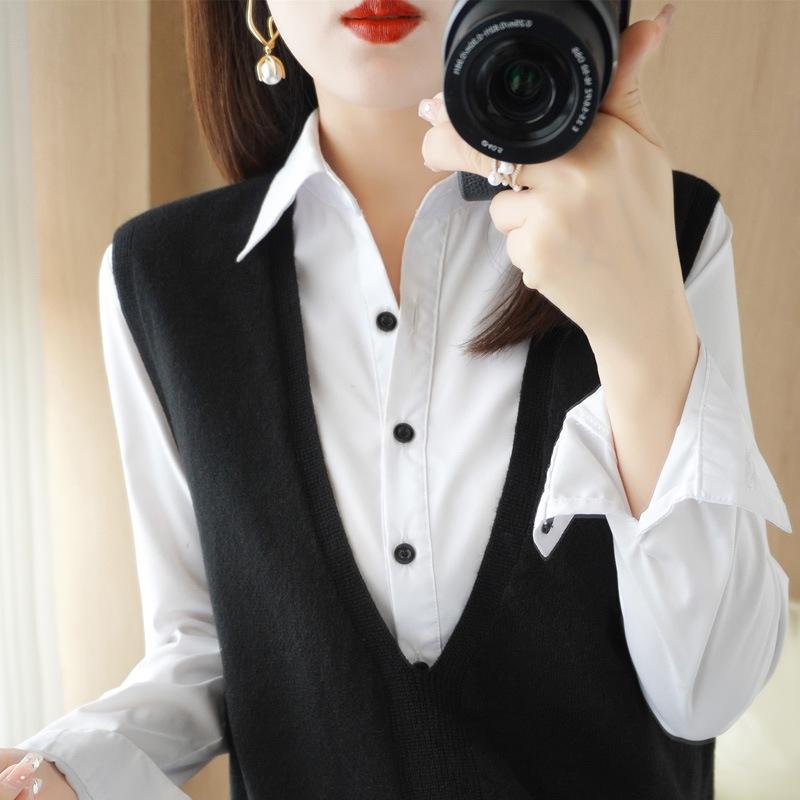 

Вязаный свитер жилет женский жилет осенний свободный сердечный ажурный V-образный вырез нерегулярный пуловер жилет XXL чёрный