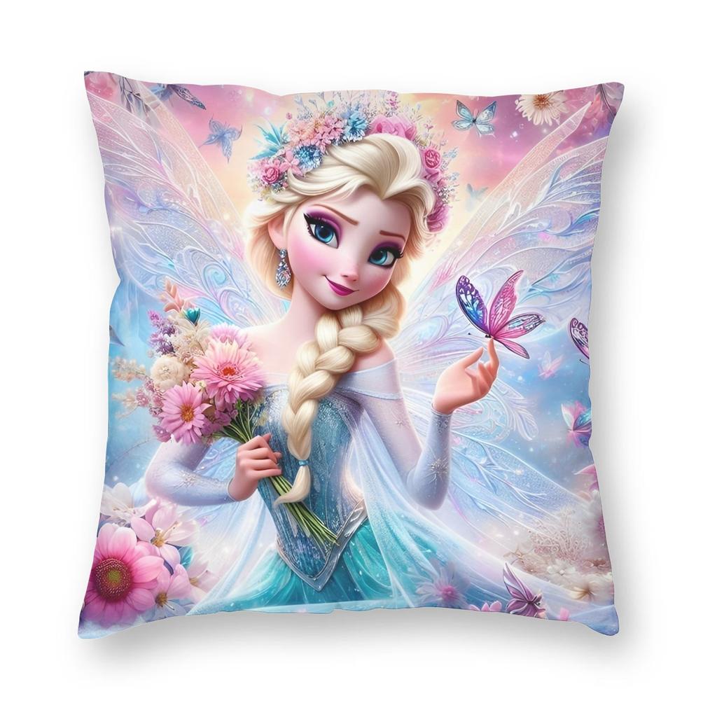Elsa and Anna Frozen Pillowcase Double-sided Printing Polyester Cushion Cover Decorations  Throw Pillow Case Cover Home Zipper