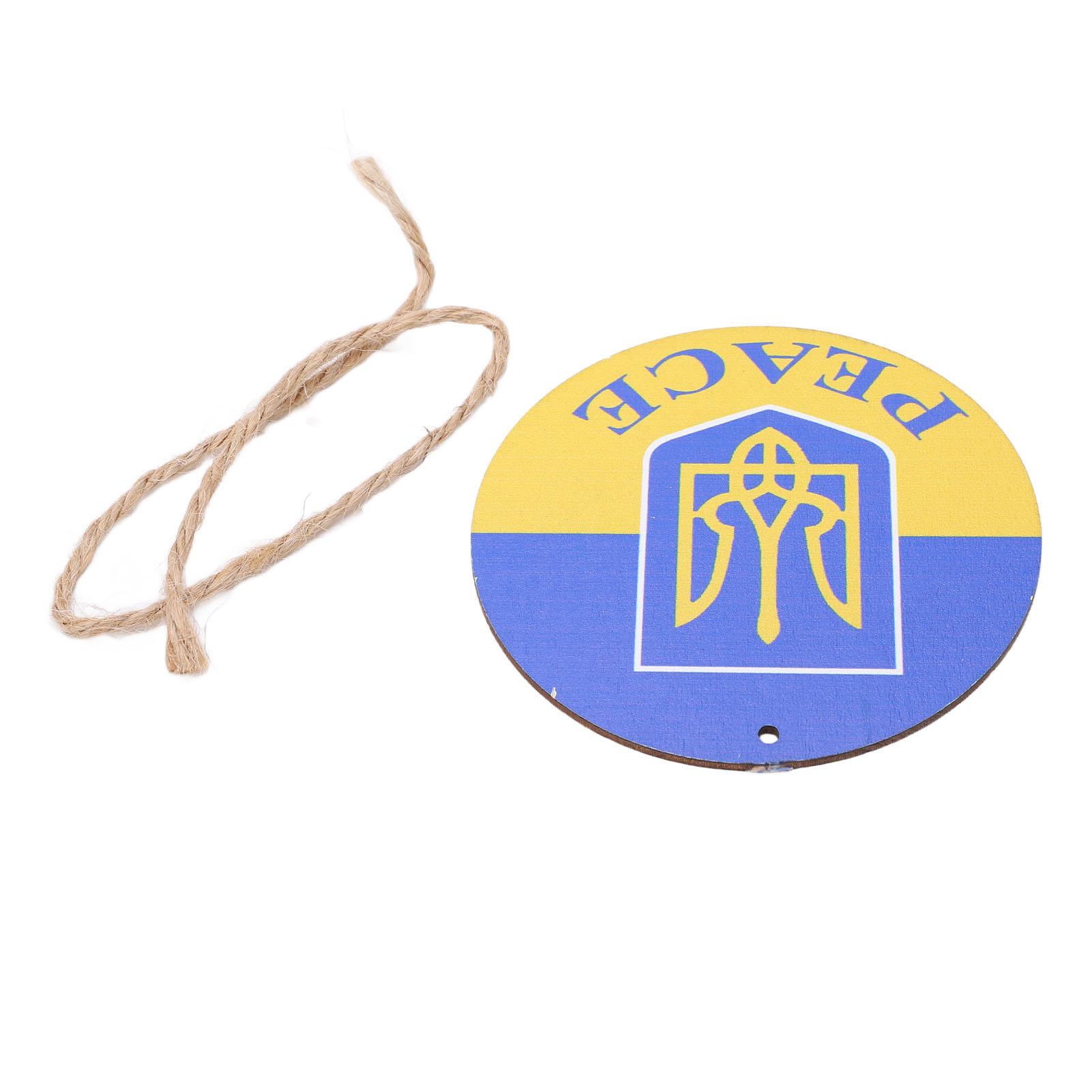 Кулон Флаг Украины Изысканное ручное изделие Композитное дерево Кулон-подвеска Ожерелье Украина Экологичный Многоразовый Украина