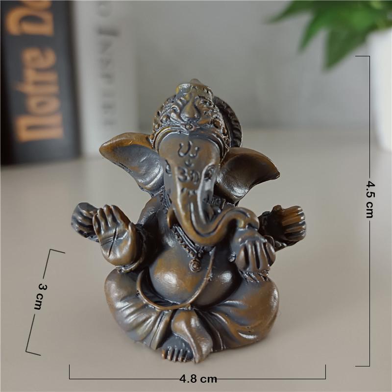 Lord Ganesha Buddha Statue Elephant God Sculptures Ganesh Figurines Man-made Jade Stone Home Garden Buddha Decoration Statues