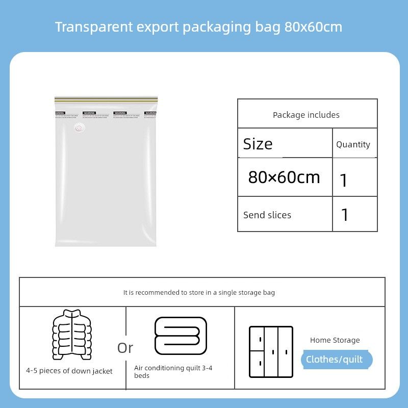 The Treasure of the Store: Vacuum Compression Bags for Single Cotton Quilts and Clothes, Extra-Large Travel and Business Trip Vacuum Storage Bags