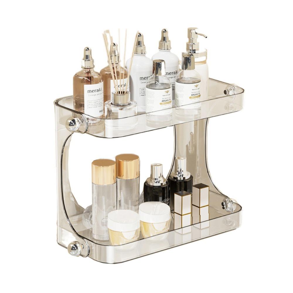 

Боковые крючки Стенд для косметики Двухъярусный органайзер для умывальника Средства для ухода за кожей чистый