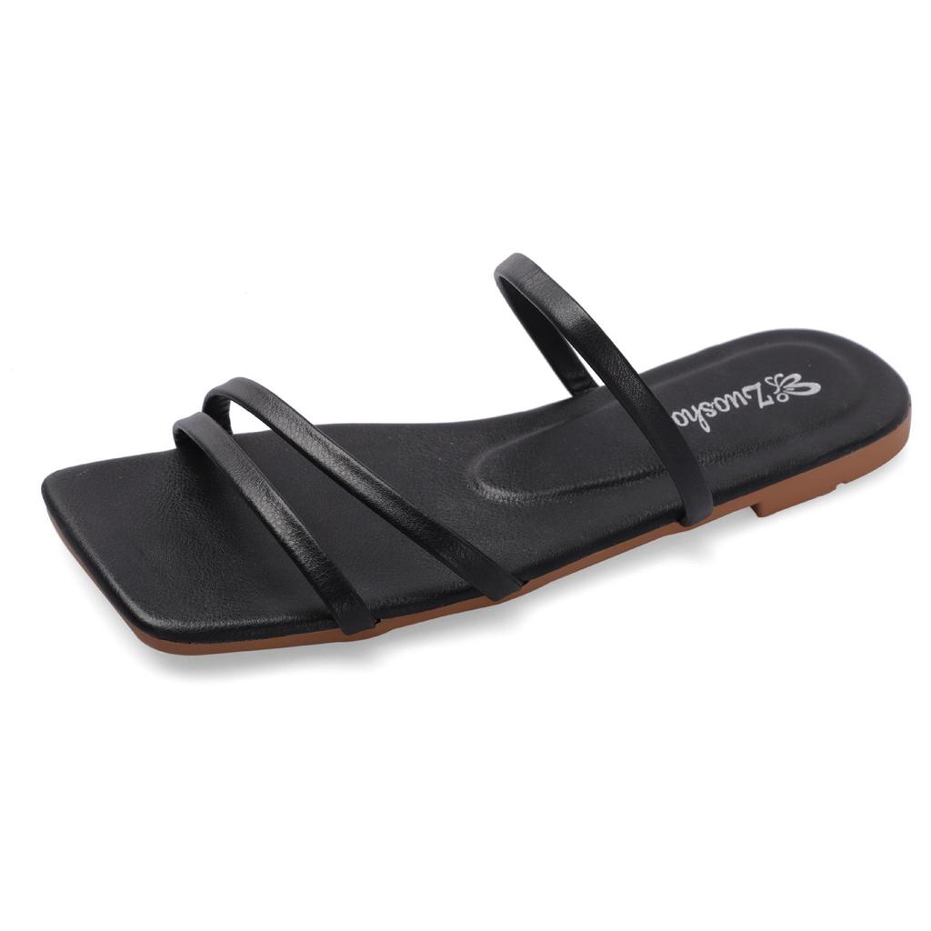Women's Flat Summer Fairy Style Thin Strap Beach Slippers
