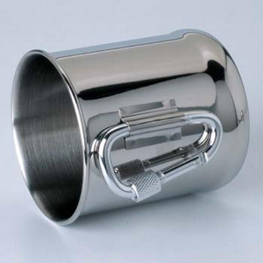 500ml Stainless Steel Camping Mug Outdoor Backpacking Cup with Carabiner Handle for Hiking Camping Traveling