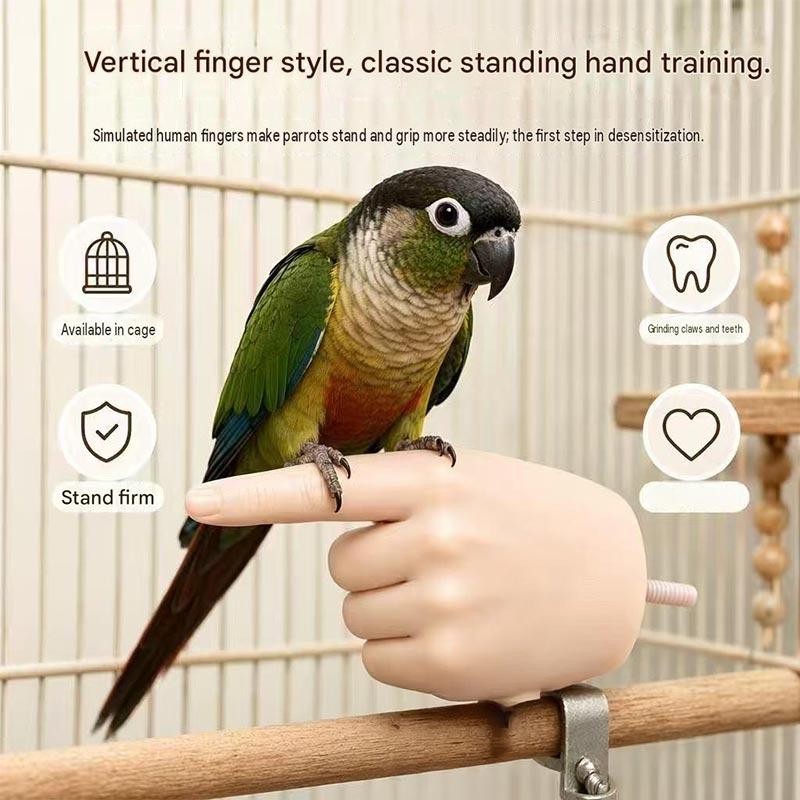 Parrot Training Fake Hand Simulation Finger Perch Safe Bite Resistant Desensitization Wear Resistant Resting Pole Realistic