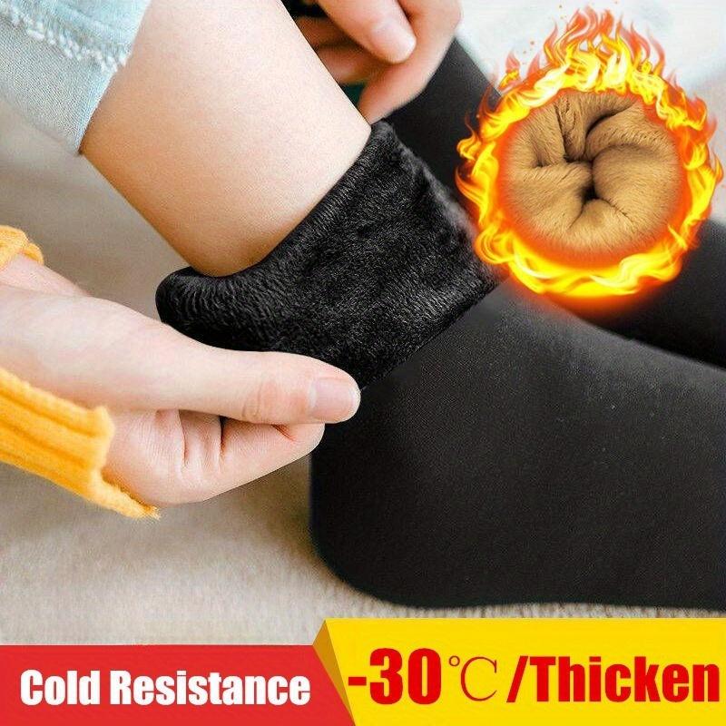 1-10pairs Snow Socks With Plush Lined, Thickened Warm Floor Socks, Winter Cold Cold Warm Socks