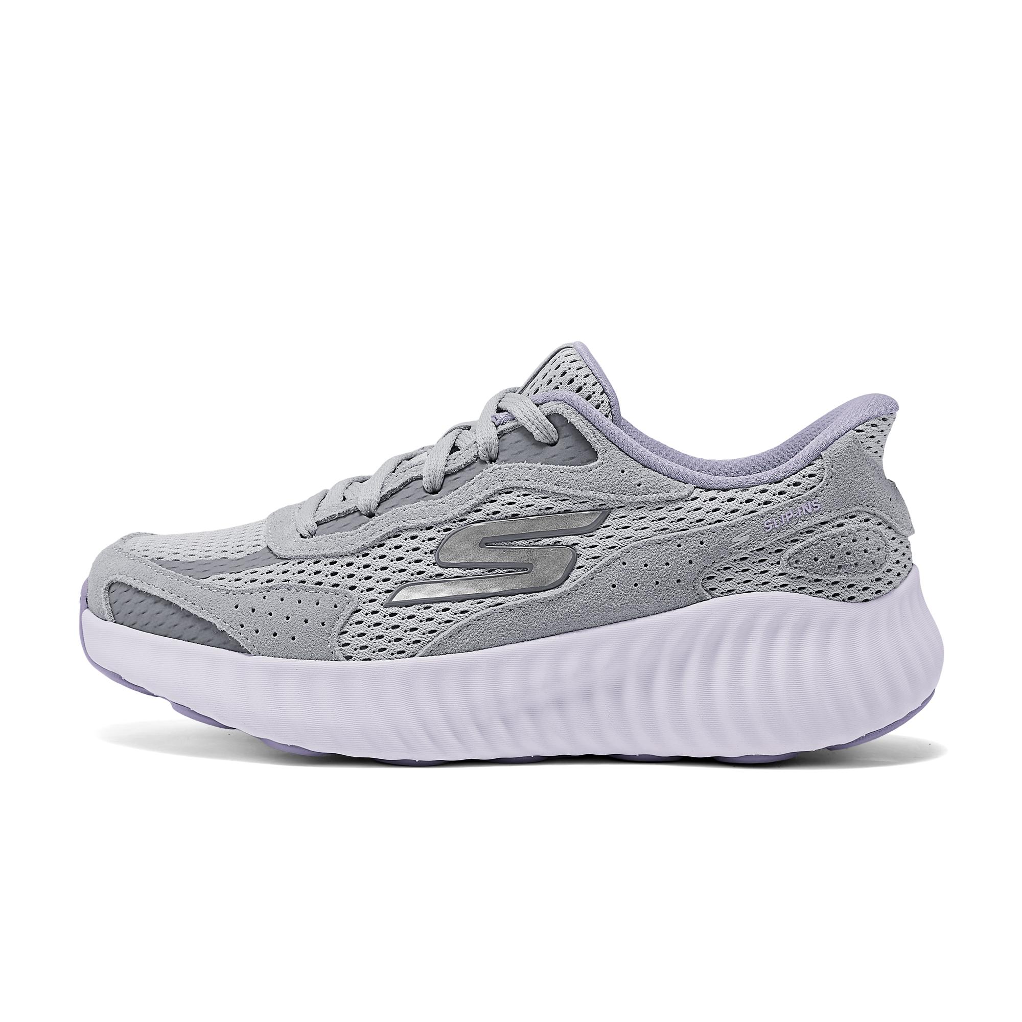 Skechers Go Series Fashion Comfortable Durable Low Top Running Shoes Women sneaker Purple Gray 128647-GYLV 37