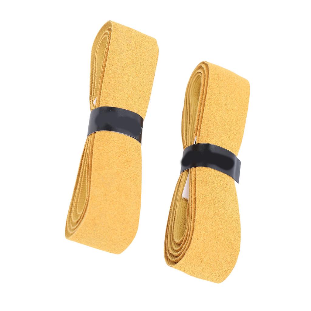 2PCS Leather Tennis Racket Grip Tape Anti Slip Fishing Rod Handle Sweatband Ergonomic Rod Handle Cover