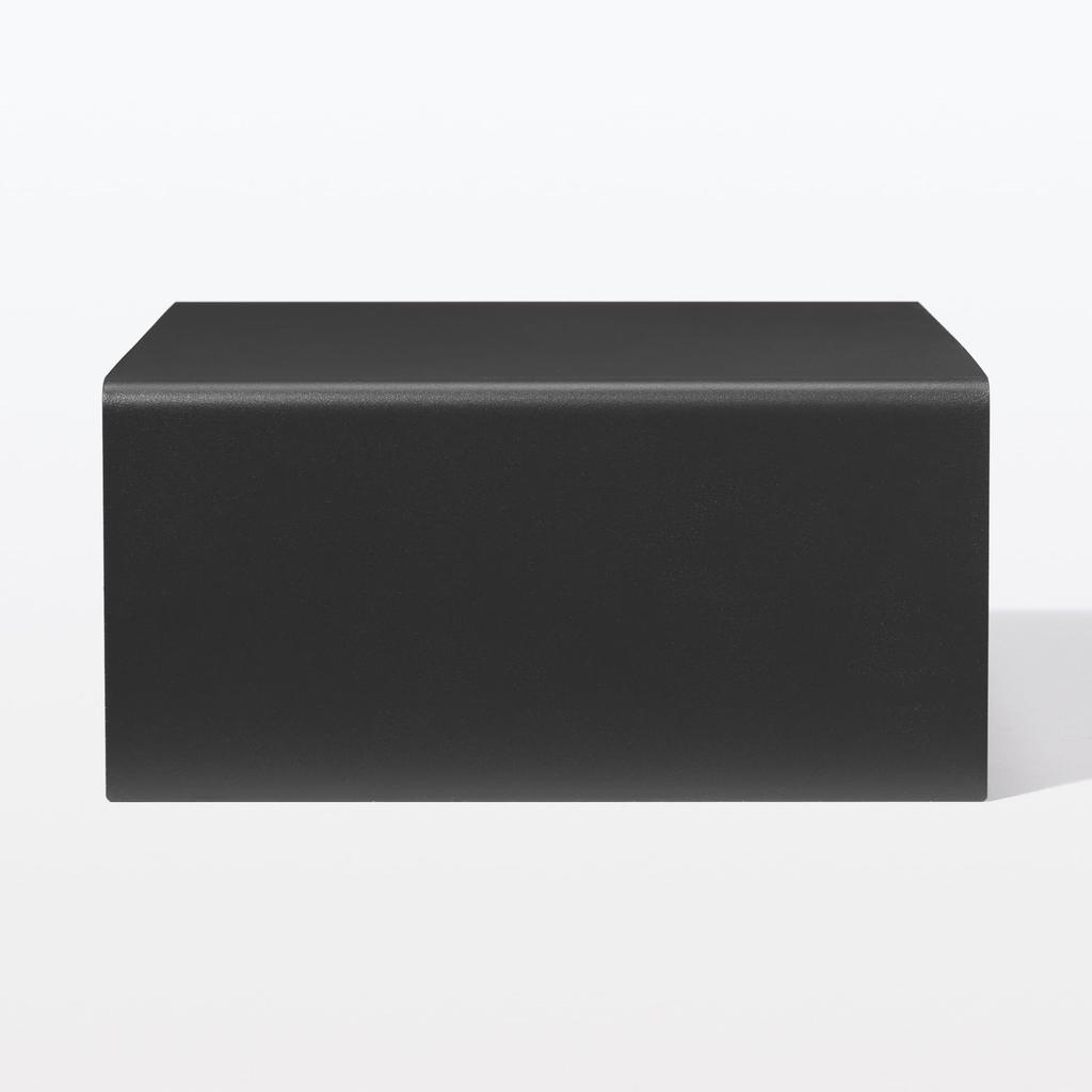 MUJI Steel Monitor Stand with Dark 320mm W X 230mm D X 110mm 83767143 Drawer, Gray, Approx. H,