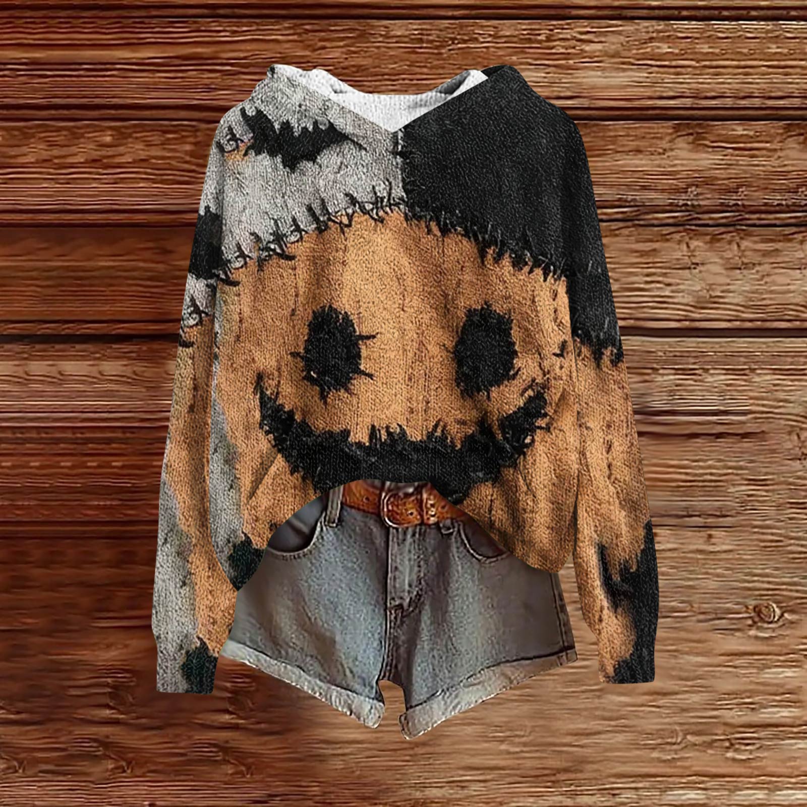 

Женские толстовки Вязаный свитер Милая рубашка Осенний пуловер Толстовка с капюшоном XXL