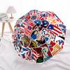 Puerto Rican Princess Umbrella Portable Folding Umbrella Durable Iron Frame,8 Ribs Structure Suitable for All Seasons Home Travel Outdoor Mu