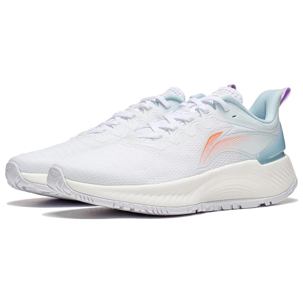 Li Ning YueYing Element Slip Resistant, Abrasion Resistant, Breathable Low top Running Shoes Women's White Blue ARHT006-11