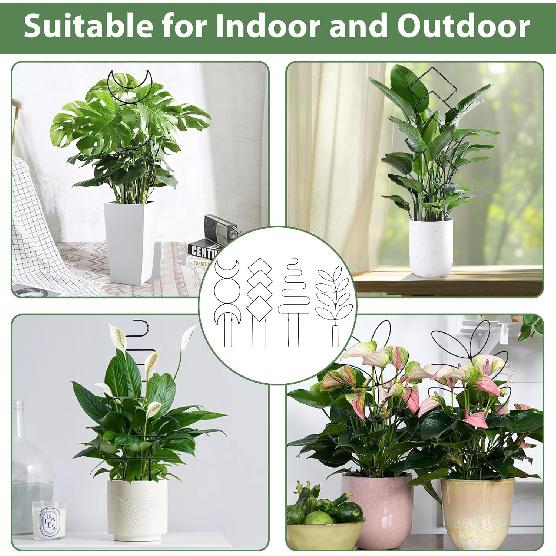 Trellis for Climbing Plants Indoor, Garden Trellis with 4 Different Black Iron Patterns and Ties, Plant Trellis for Potted Plants for Vine Ivy Flower