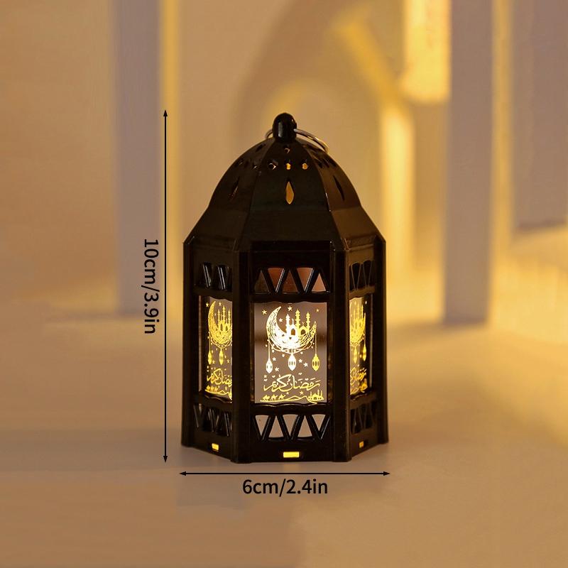 Ramadan Dekorationen Kerzenlampe 2026 Eid Mubarak HängeLaterne Muslimisches Geschenk Ornament Ramadan Mond und Sterne Nachtlicht