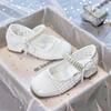 2026 New Little Girl Leather Shoes with Dress Soft Sole Children's Crystal Shoes Single Shoes