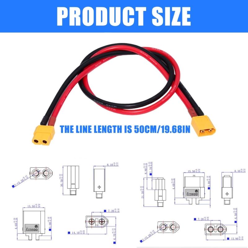 Easy To Use XT60 Model Aircraft Plugs Drones Power Connectors Secure Power Transmission for Secure Power Transmission