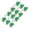 50Pcs Greenhouse Clamp PE Plastic 2 Head Plant Film Clamp Soil Sheet Clip For Horticulture 8mm / 0.31in