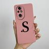 For Honor 200 Case Honor 200 Pro Phone Case Cute Initial Letters Square ShockProof Soft Silicone Back Cover Fundas Honor 200 Pro