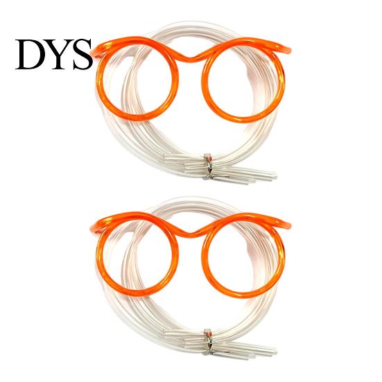 Wiederverwendbare Kinderstrohhalme 2 Stück Brille, Extra-lange biegbare Trinkhalme, Lustiges interaktives Spielzeugdesign, Party für Geburtstagsfeiern Lustiges Accessoire