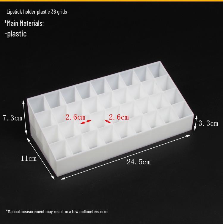 Multi-Grid Transparent Lipstick Holder Storage Display for Beauty Cosmetics