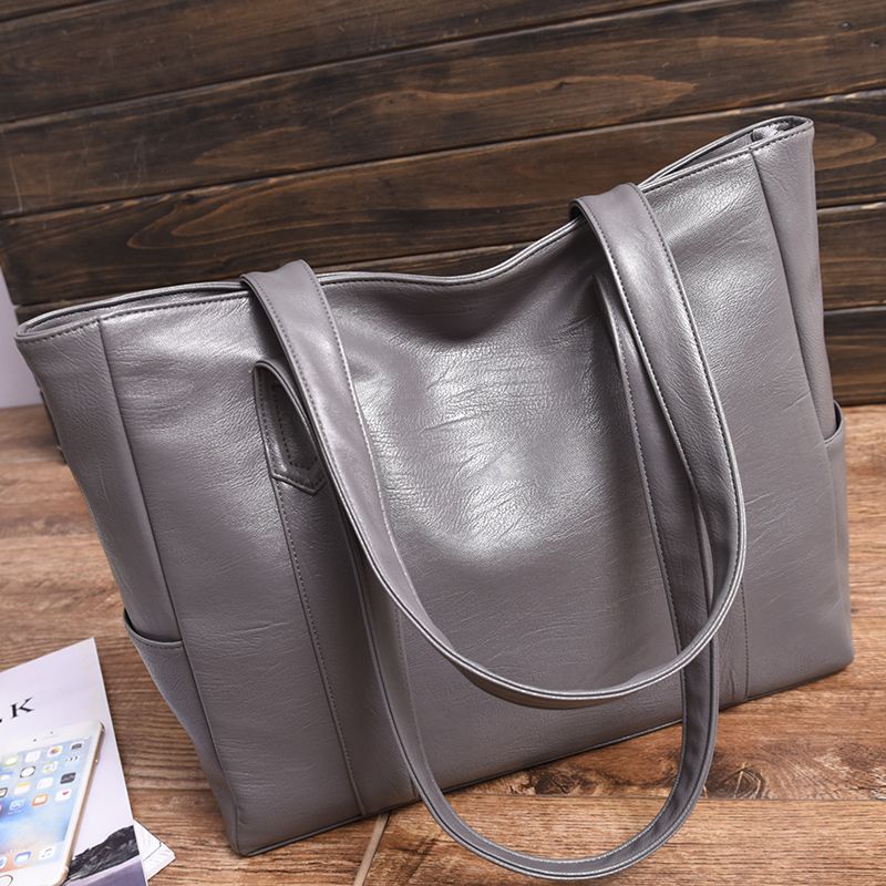 New Fashionable and Versatile Tote Bag with Large Capacity Single Shoulder Simple Women's Large Bag