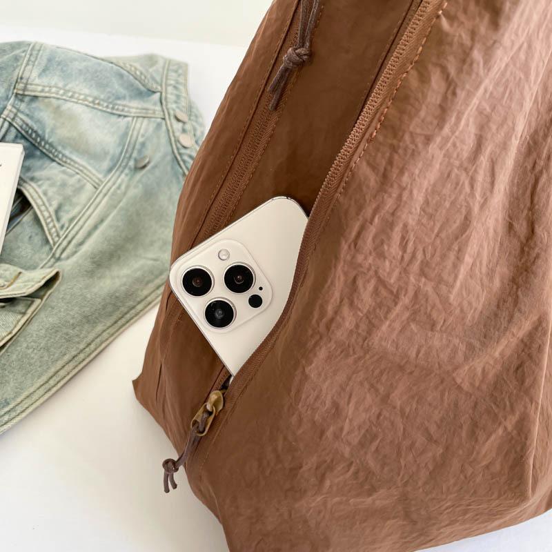 Versatile Women's Casual Large Capacity Tote - Simple Fabric Shoulder Bag, New Lazy Style Dumpling Design