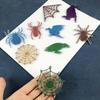 Glossy Silicone Resin Molds Halloween Spiders Keychain Mold DIY Pendant Ornaments Jewelry Epoxy Resin Crafting Mold