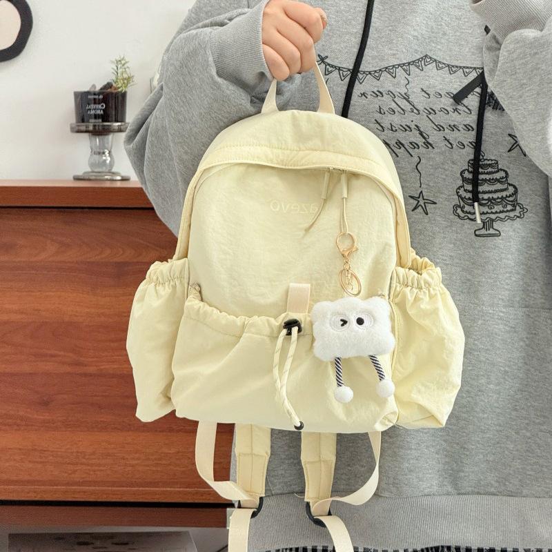 Student schoolbag simple ins style college student backpack women commuter versatile lightweight travel backpack