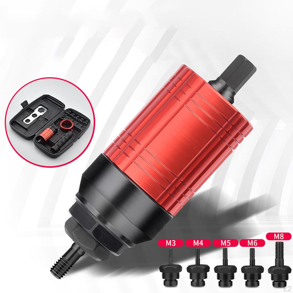 Drill Electric Rivet Adapter M3 M4 M5 M6 M8 Non-Slip Handle Compact Professional for Outdoor