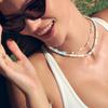 Vlen Natural Shell Choker Necklace for Women Summer Beach Mother of Pearl Beads Multi-color Necklaces Stackable Jewelry