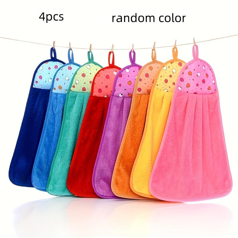 4 pieces of small towels, gentle and absorbent, suitable for drying hands, hanging for quick drying, versatile household cleaning cloth, bathroom 4pcs