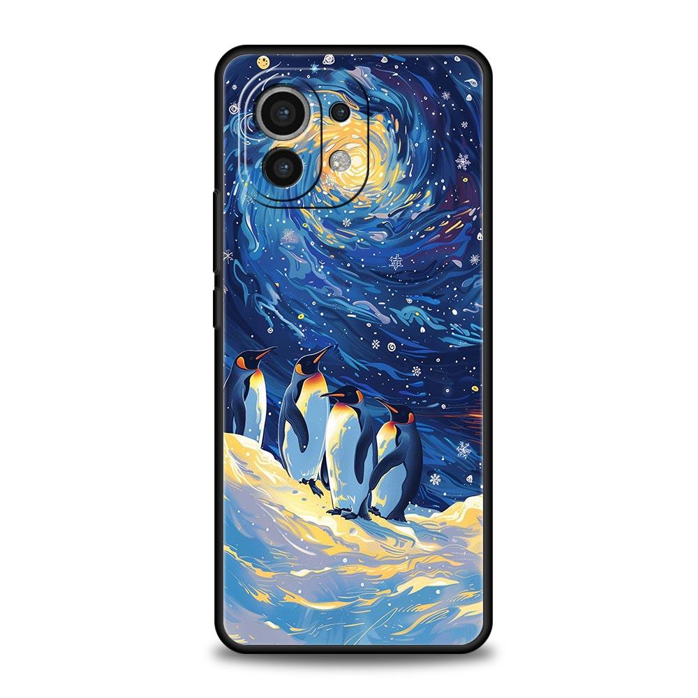 Penguin Kawaii Cute Phone Case For Xiaomi Mi 17 15T 15 14 14T 13T 12T Pro 12 13 Lite 5G 11T Poco X6 X7 X5 Pro Soft Cover