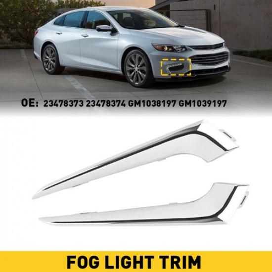 2x Fit 2016-2018 Chevrolet Malibu Fog Light Lamp Cover Cap Front Pair Left Right