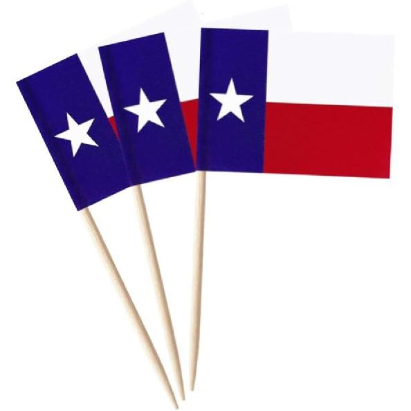 JAVD 100 шт. Флаг Техаса Государственный флаг Техаса Зубочистки с флажками