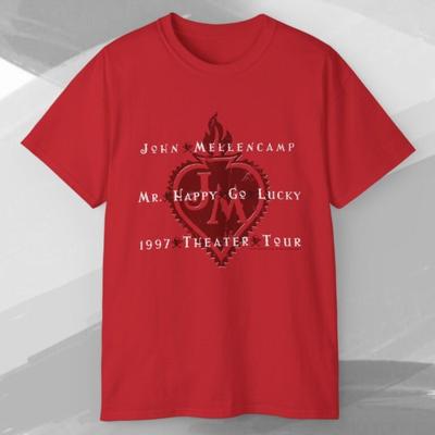 Retro John Mellencamp Mr. Happy Go Lucky 1997 Theater Tour T-Shirt S-5XL Unisex T-Shirt