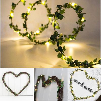 Outdoor Tiny Leaf LED Copper Wire Fairy String Lights Garland Christmas Decorations for Home New Year Wedding Garden Street Lamp 2/3/5M