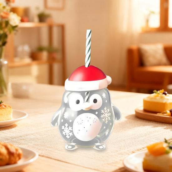 500ml Glass Cup with Straw Reusable Bear Bottle Food Grade Borosilicate Glass Heat Resistant Microwave Safe Drinking Bottle