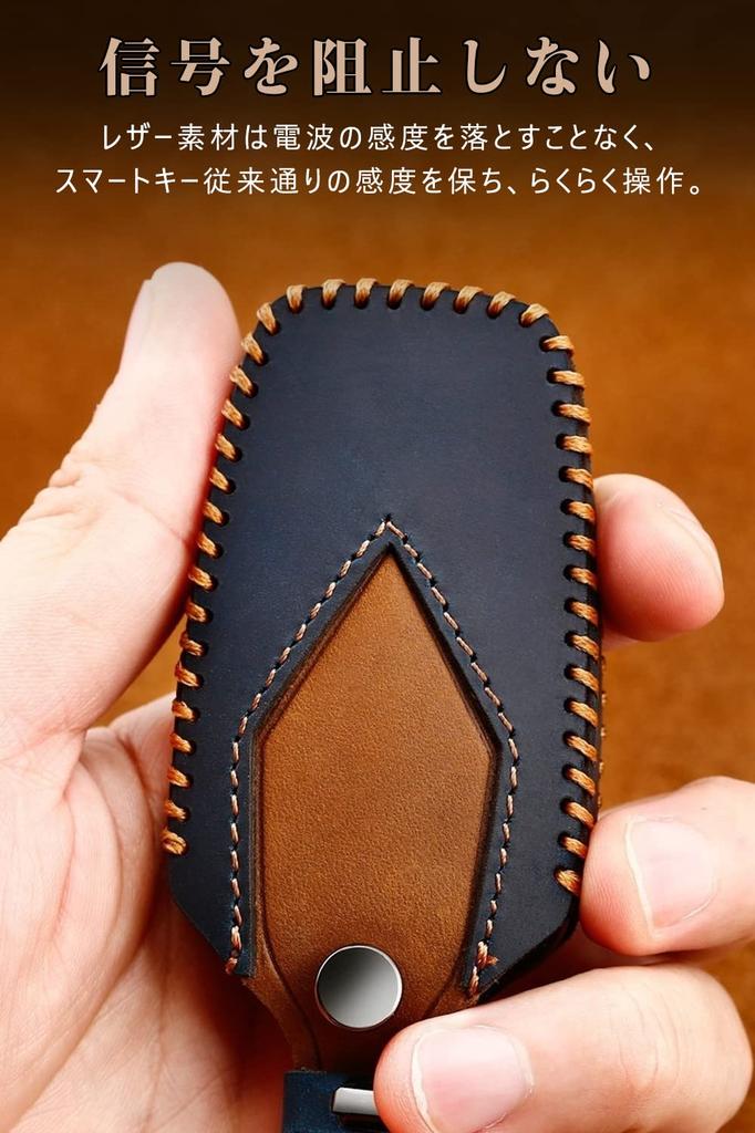 Toyota Smart Key Case, Key Cover, Genuine Leather, 3 Buttons, Specially Designed for Toyota,