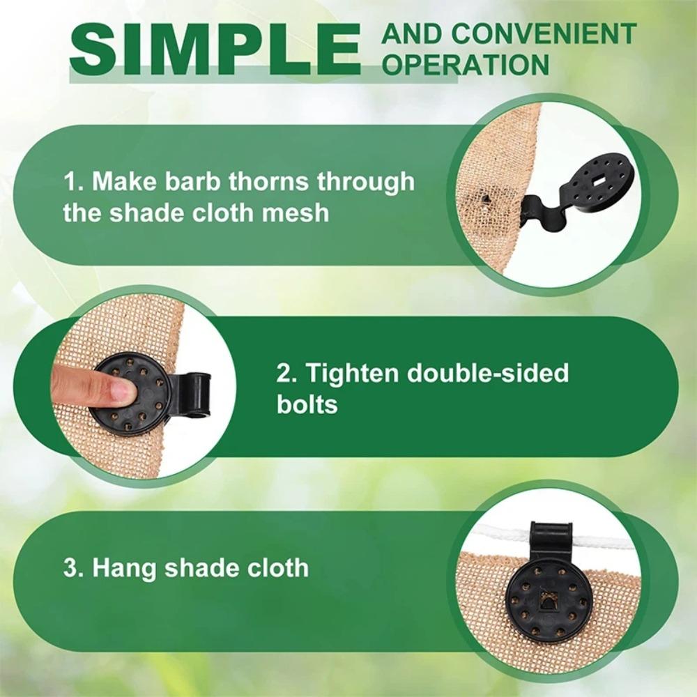 10/50Pcs Shade Cloth Clips Shade Fabric Clamps Grommets For Net Mesh Cover Sunblock Fabric In Garden Backyard Greenhouse Fixer