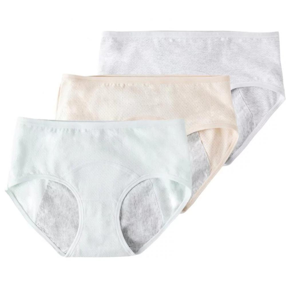 Women's Cotton Leakproof Period Panties Middle Waist Comfortable Underwear
